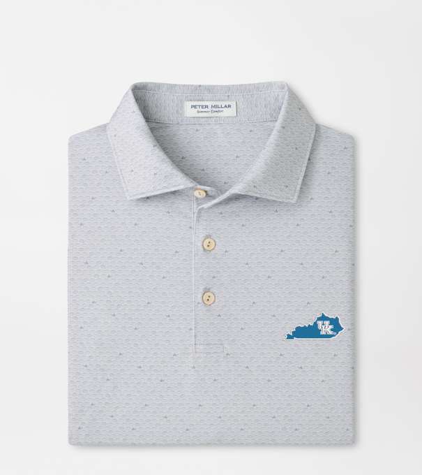 Kentucky Vault On The Ball Performance Jersey Polo in British Grey