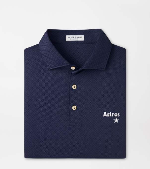 Cooperstown Houston Astros Hugo Performance Jersey Polo in Navy