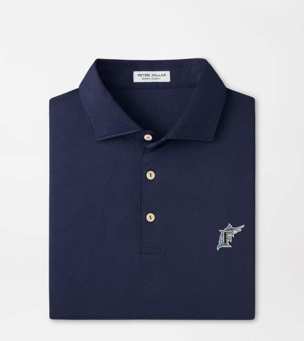 Cooperstown Miami Marlins Hugo Performance Jersey Polo in Navy