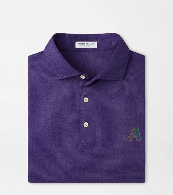 Cooperstown Arizona Diamondbacks Hugo Performance Jersey Polo in Purple2