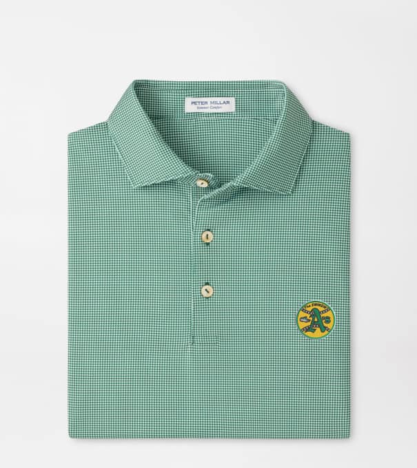 Cooperstown Athletics Border Performance Jersey Polo in Green1