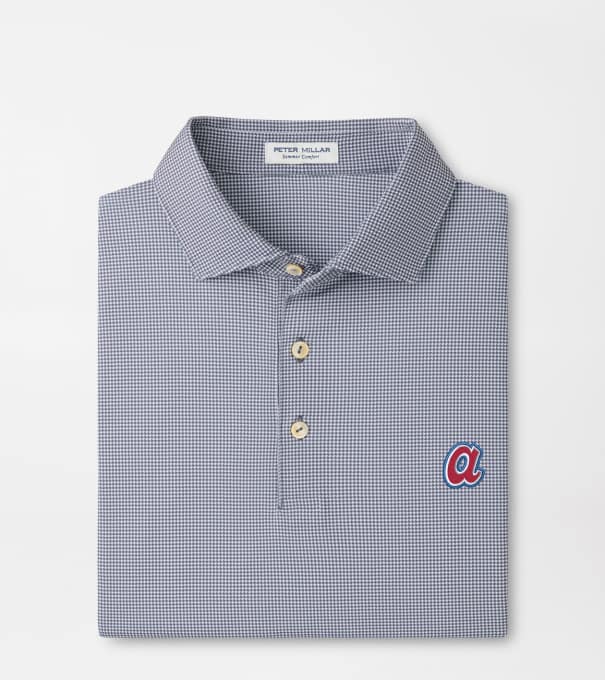 Cooperstown Atlanta Braves Border Performance Jersey Polo in Iron