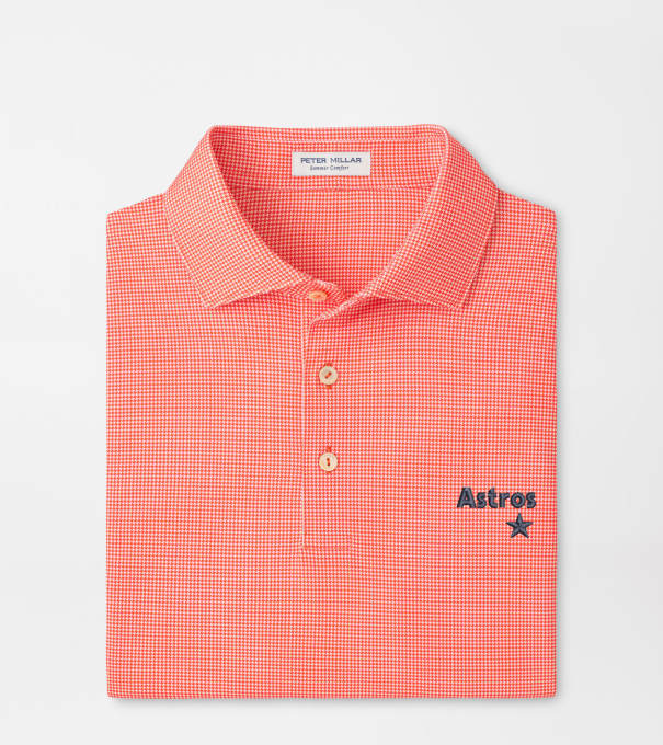 Cooperstown Houston Astros Border Performance Jersey Polo in Orange6