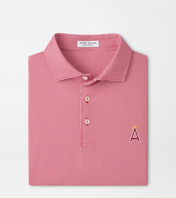 Cooperstown Los Angeles Angels Border Performance Jersey Polo in Red3