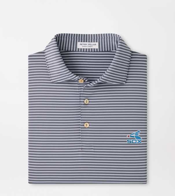 Cooperstown Chicago White Sox Tiebreaker Performance Jersey Stripe Polo in Iron