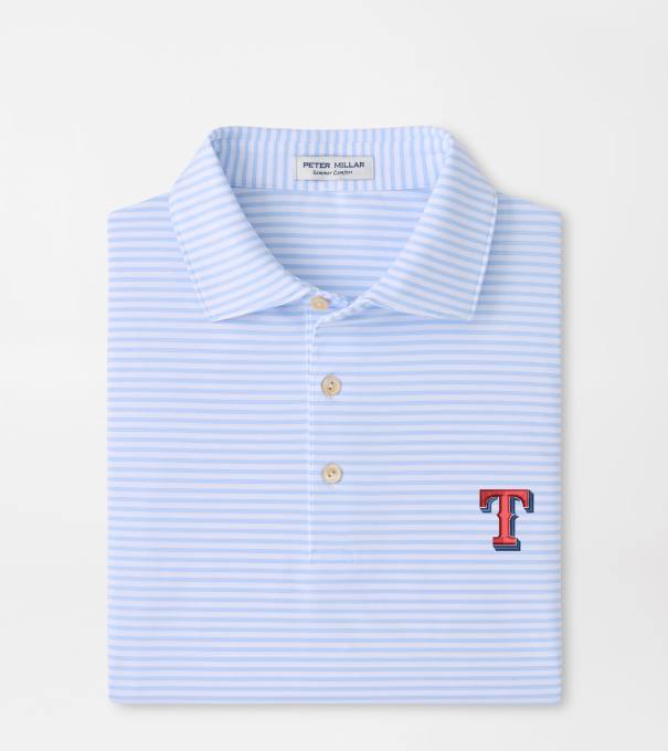 Texas Rangers Tiebreaker Performance Jersey Stripe Polo in White
