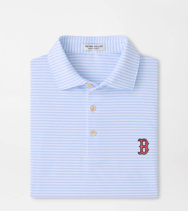 Boston Red Sox Tiebreaker Performance Jersey Stripe Polo in White