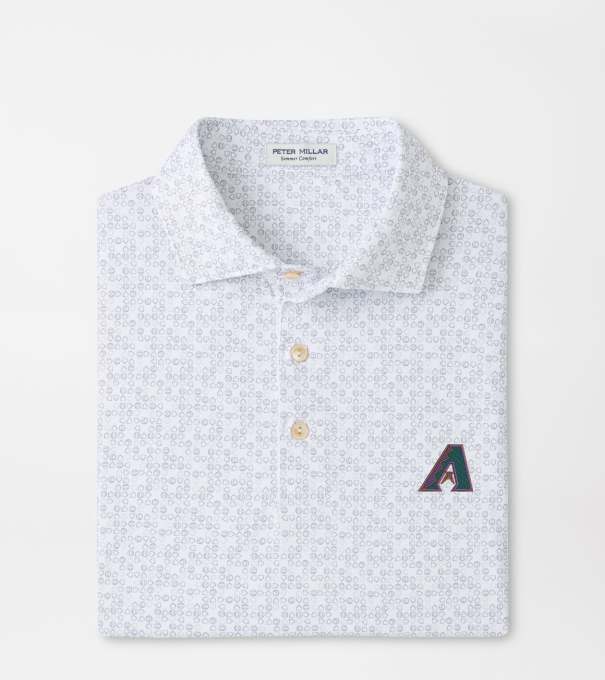 Cooperstown Arizona Diamondbacks Bases Loaded Performance Jersey Polo in White