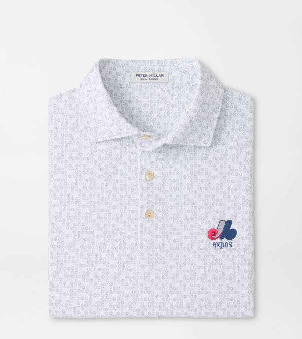 Cooperstown Montreal Expos Bases Loaded Performance Jersey Polo in White