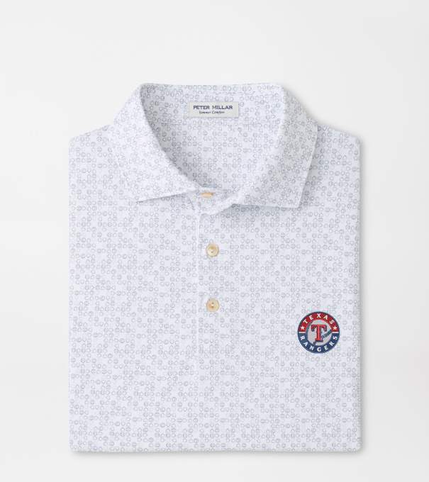 Cooperstown Texas Rangers Bases Loaded Performance Jersey Polo in White