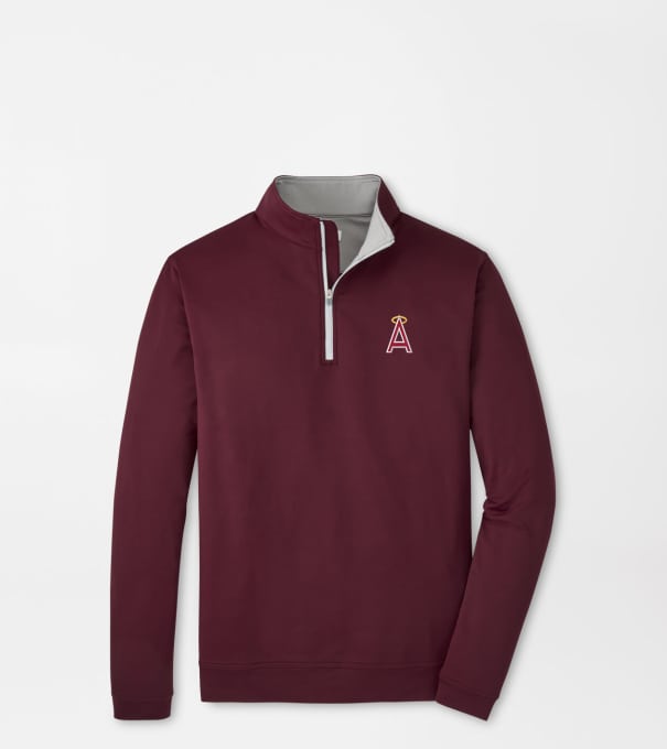 Cooperstown Los Angeles Angels Perth Performance Quarter-Zip in Maroon3