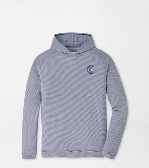 Cooperstown Chicago Cubs Pine Sugar Stripe Performance Hoodie in Navy