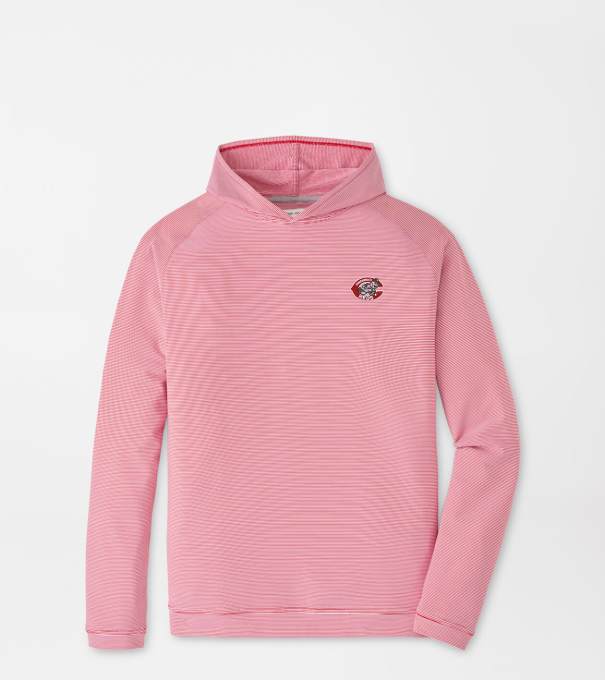 Cooperstown Cincinnati Reds Pine Sugar Stripe Performance Hoodie in Red3