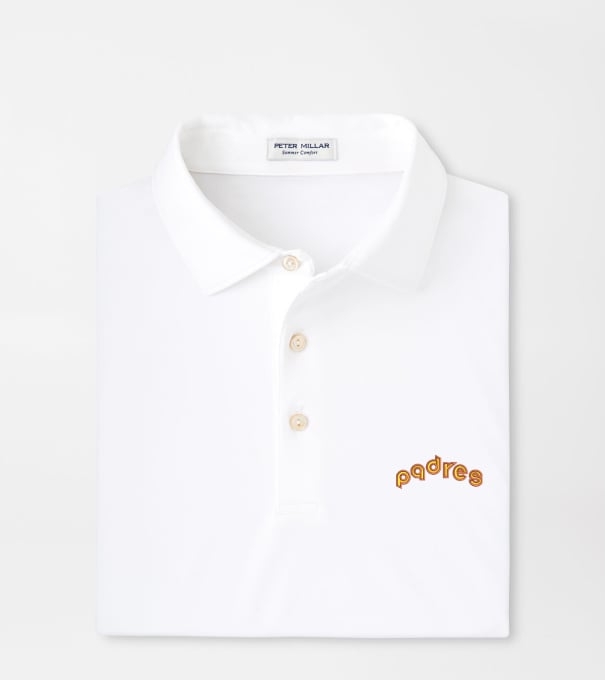 Cooperstown San Diego Padres Solid Performance Jersey Polo in White