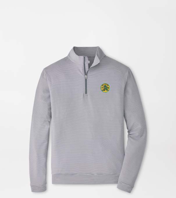 Cooperstown Athletics Perth Sugar Stripe Performance Quarter-Zip in Iron/White
