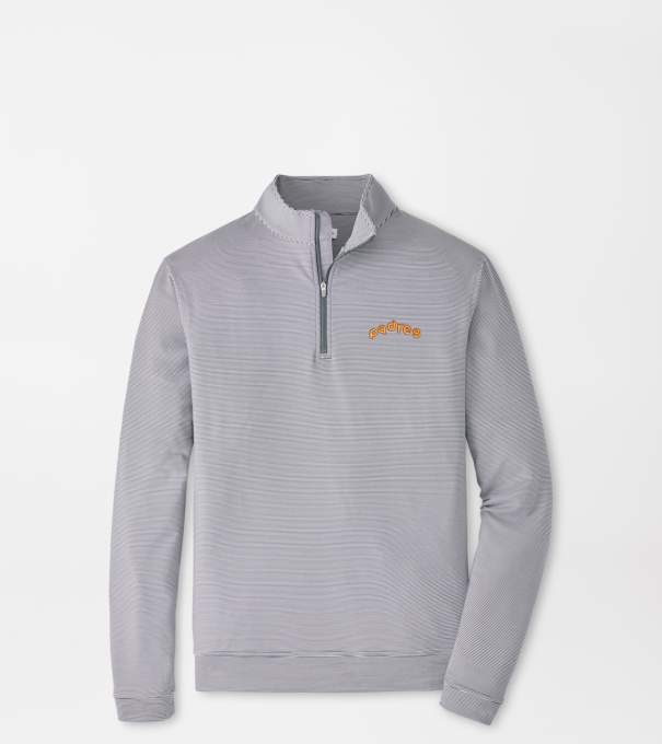 Cooperstown San Diego Padres Perth Sugar Stripe Performance Quarter-Zip in Iron/White