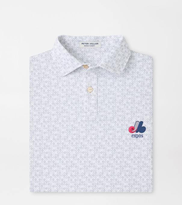 Cooperstown Montreal Expos Bases Loaded Youth Performance Jersey Polo in White