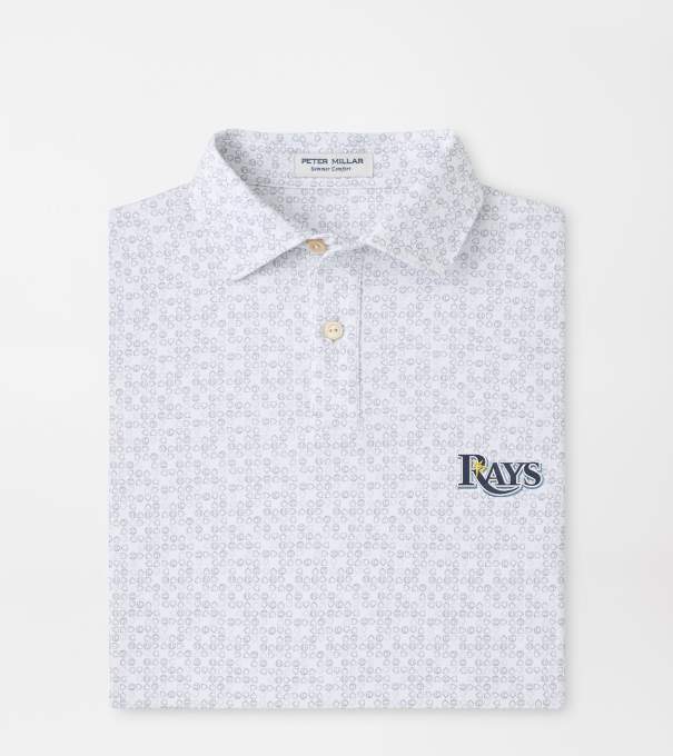 Cooperstown Tampa Bay Rays Bases Loaded Youth Performance Jersey Polo in White