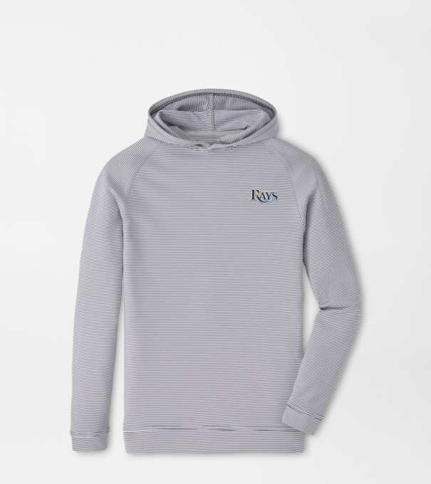 Cooperstown Tampa Bay Rays Pine Youth Sugar Stripe Performance Hoodie in Iron