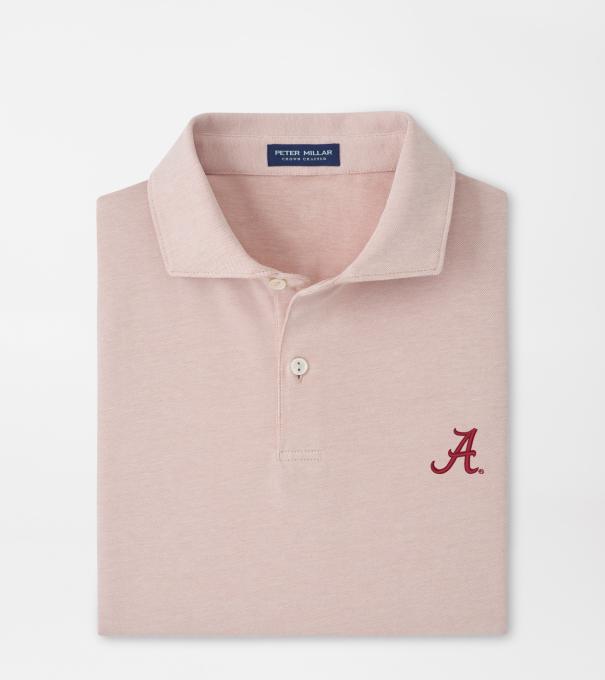 Alabama Albatross Cotton-Blend Piqu&eacute; Polo in FADED SCARLET