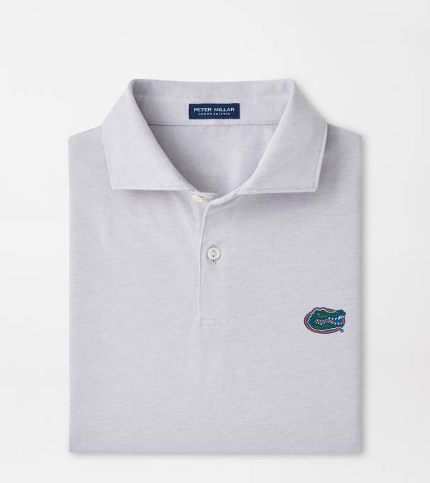 Florida Albatross Cotton-Blend Piqu&eacute; Polo in Gale Grey
