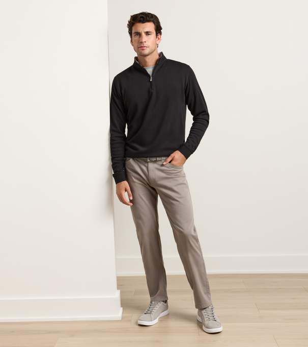 Signature Sateen Five-Pocket Pant in Gale Grey
