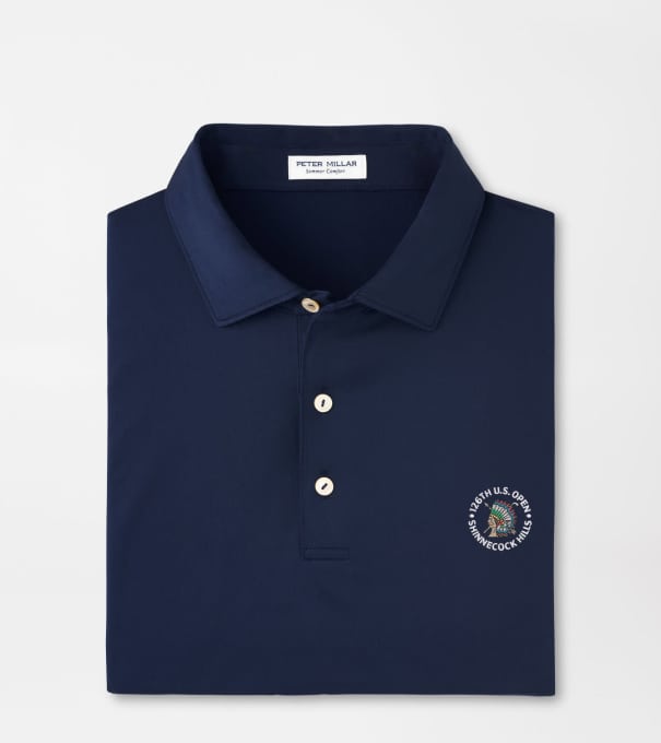126th U.S. Open Solid Performance Jersey Polo in Navy