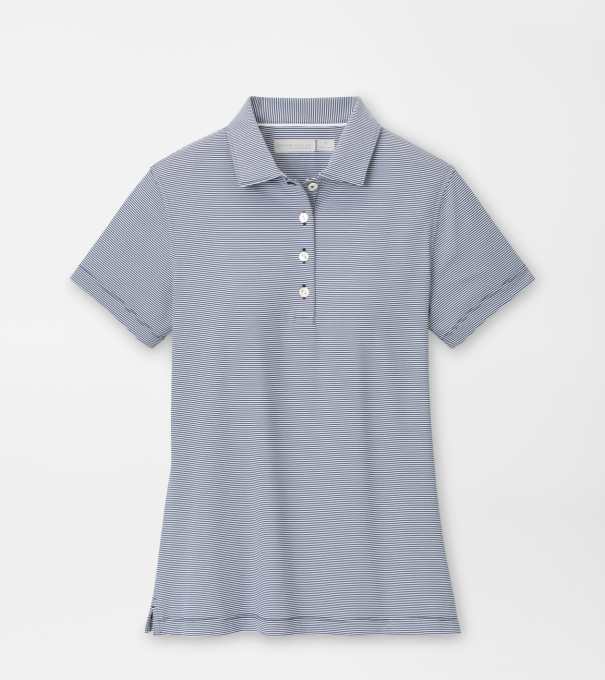 Jubilee Short-Sleeve Button Polo in Navy