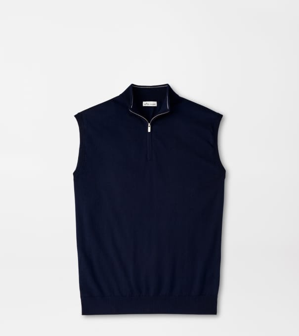 Autumn Crest Quarter-Zip Gilet in Navy