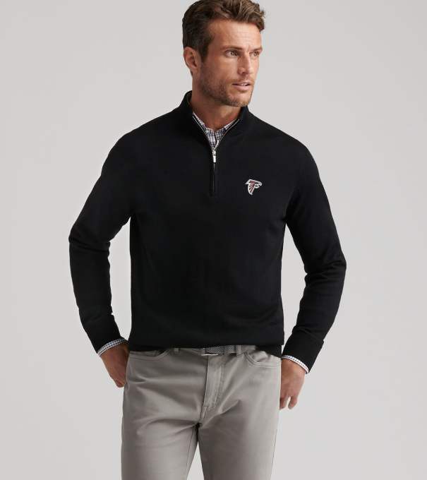 Atlanta Falcons Autumn Crest Quarter-Zip in Black