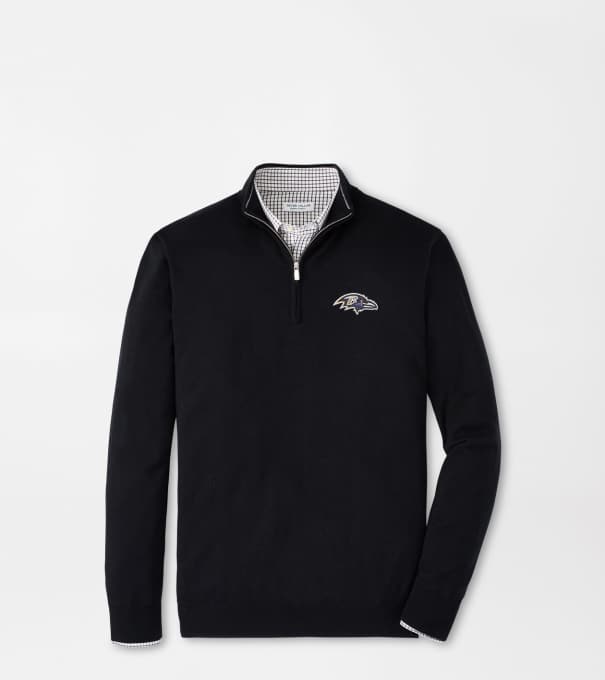 Baltimore Ravens Autumn Crest Quarter-Zip in Black
