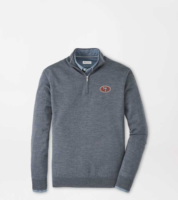 San Francisco 49ers Autumn Crest Quarter-Zip in Charcoal