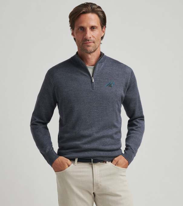 Carolina Panthers Autumn Crest Quarter-Zip in Charcoal