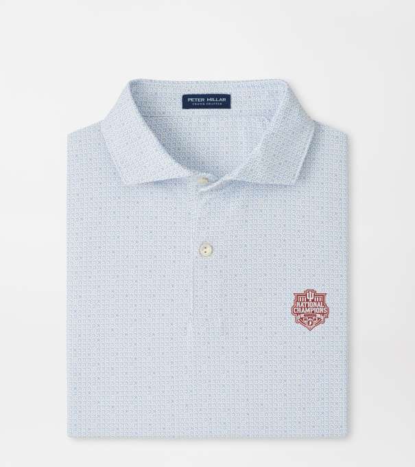 Indiana National Champions Alder Performance Jersey Polo in White