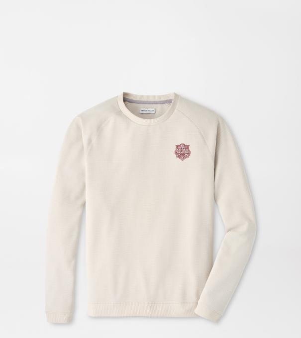 Indiana National Champions Cradle Piqu&eacute; Performance Crewneck in Almond