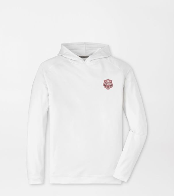 Indiana National Champions Pine Performance Hoodie in White