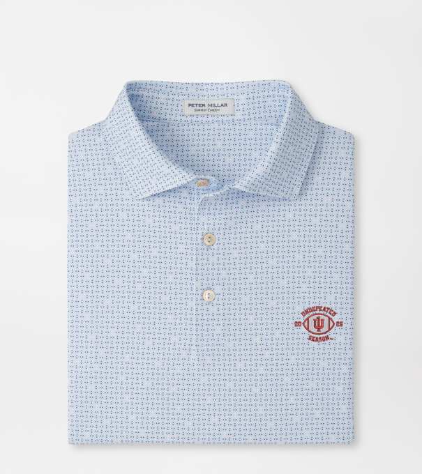 Indiana Undefeated Ashgrove Performance Jersey Polo in Stream Blue