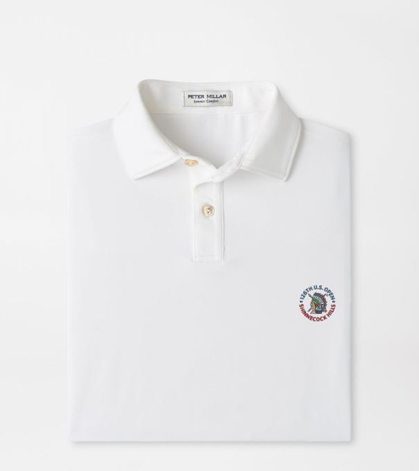 126th U.S. Open Solid Youth Performance Jersey Polo in White