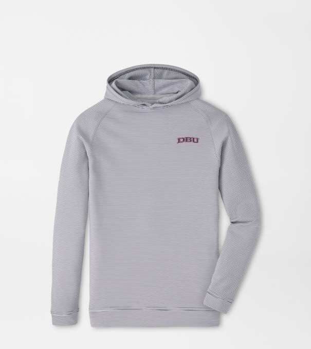 Dallas Baptist University Pine Youth Sugar Stripe Performance Hoodie in Iron