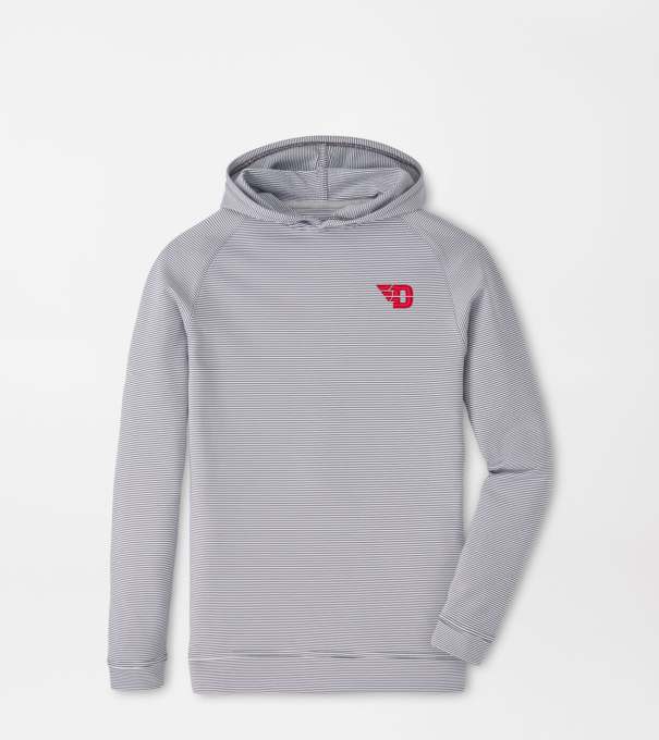 University of Dayton Pine Youth Sugar Stripe Performance Hoodie in Iron