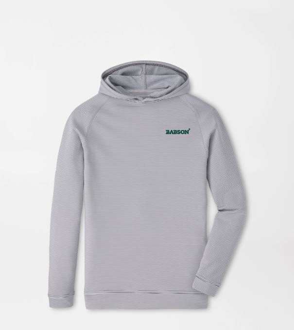 Babson Pine Youth Sugar Stripe Performance Hoodie in Iron