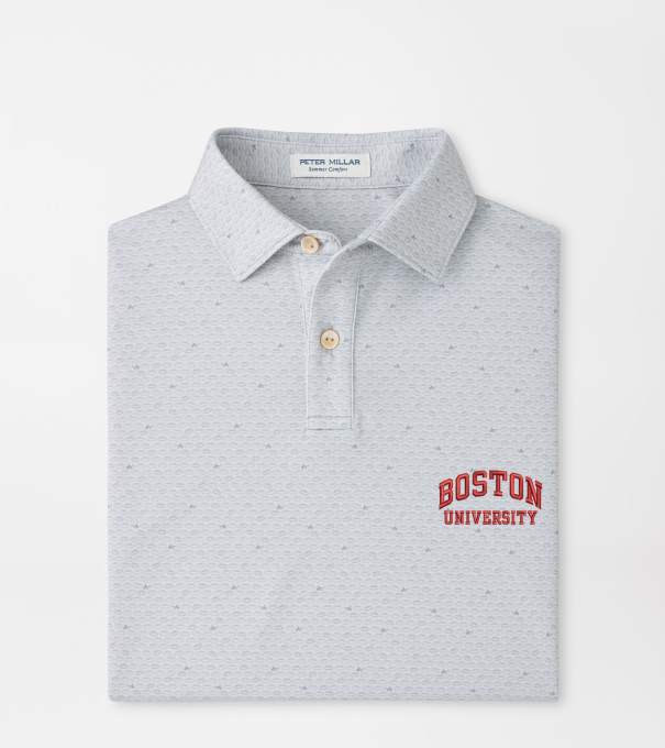 Boston University On The Ball Youth Performance Jersey Polo in British Grey