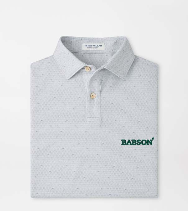 Babson On The Ball Youth Performance Jersey Polo in British Grey