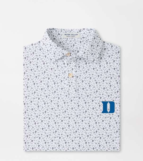 Duke University Kick Off Youth Performance Jersey Polo in Gale Grey