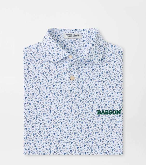 Babson Kick Off Youth Performance Jersey Polo in Blue Frost