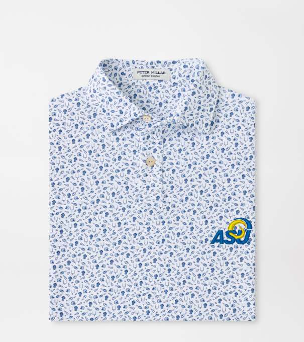 Angelo State University Kick Off Youth Performance Jersey Polo in Blue Frost