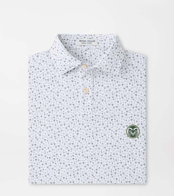 Colorado State Buzzer Beater Youth Performance Jersey Polo in White