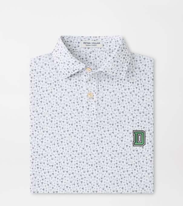 Dartmouth Buzzer Beater Youth Performance Jersey Polo in White