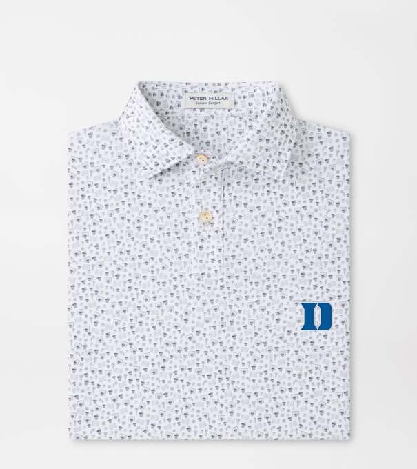 Duke University Buzzer Beater Youth Performance Jersey Polo in White