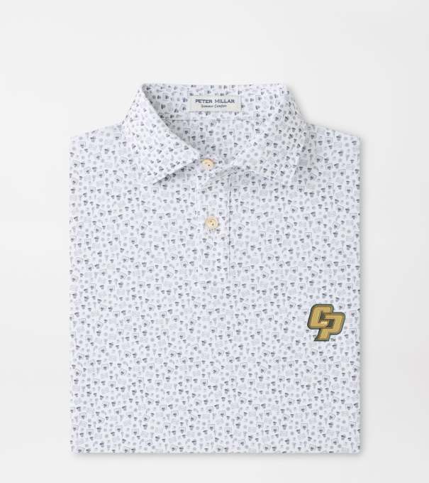 Cal Poly Buzzer Beater Youth Performance Jersey Polo in White